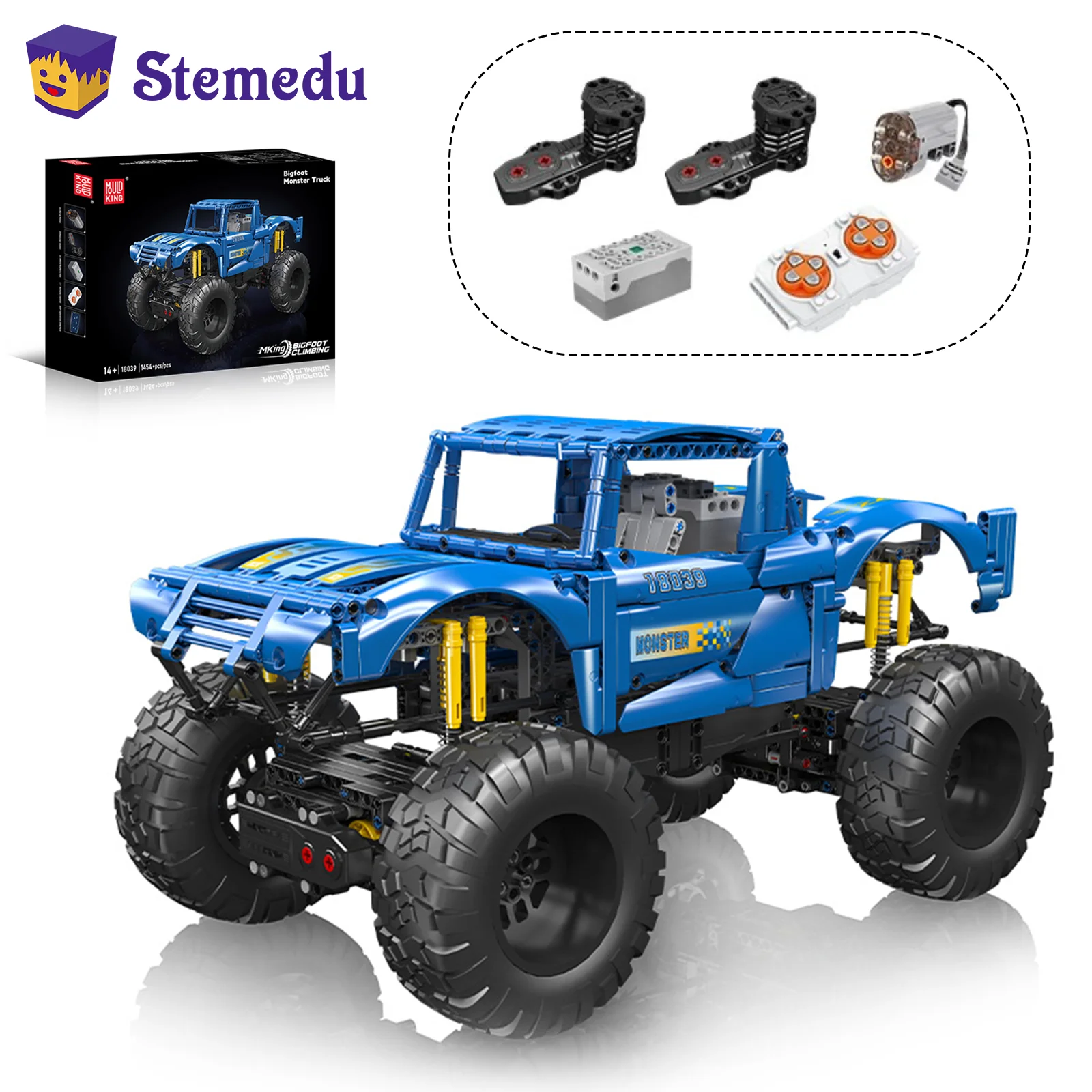 

Mold King 18039, технический автомобиль, игрушки, дистанционное управление, грузовик Bigfoot, строительный блок, сборка автомобиля, набор кирпичей, детский рождественский подарок