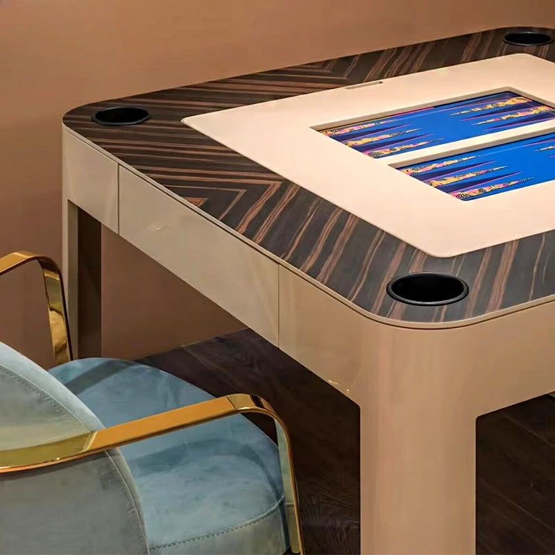 Italian light luxury high-end solid wood multi-functional chess and card table luxury designer entertainment table