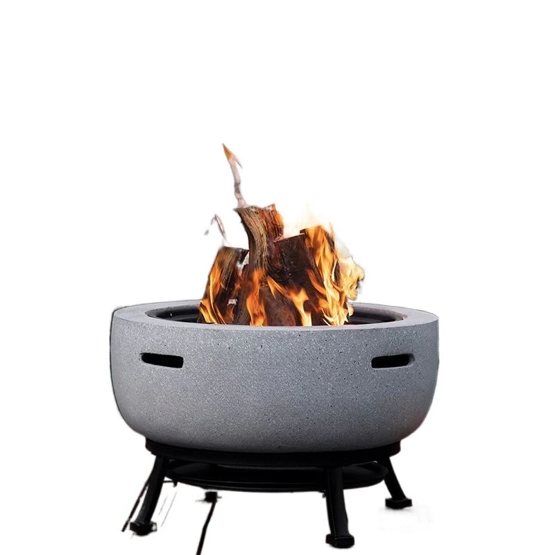 Courtyard villa charcoal outdoor barbecue grill, a complete set of tea brewing in household enclosure