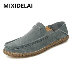 Large Size Fashion Men's Driving Shoes High Quality Genuine Leather Loafers Moccasins Men's Flats Breathable Casual Boat Shoes