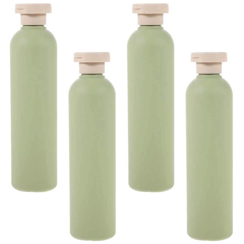 

4Pcs Plastic Lotion Bottles Refillable Shampoo Dispenser Empty Container for Shower Bathroom Travel Lightweight Leakproof Design