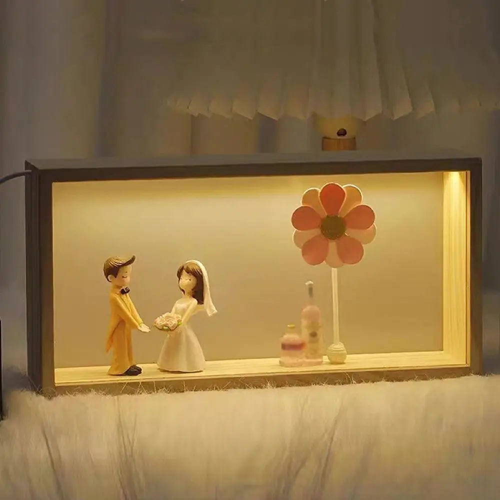 Creative Shadow Box Frame Rectangle Empty Figures Display Case Transparent Acrylic Panels Doll Display Stand Thanksgiving Gift