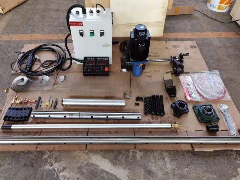 Máquina de soldadura móvil portátil automática, máquina perforadora de línea portátil, mantenimiento de maquinaria 2 en 1 para excavadora