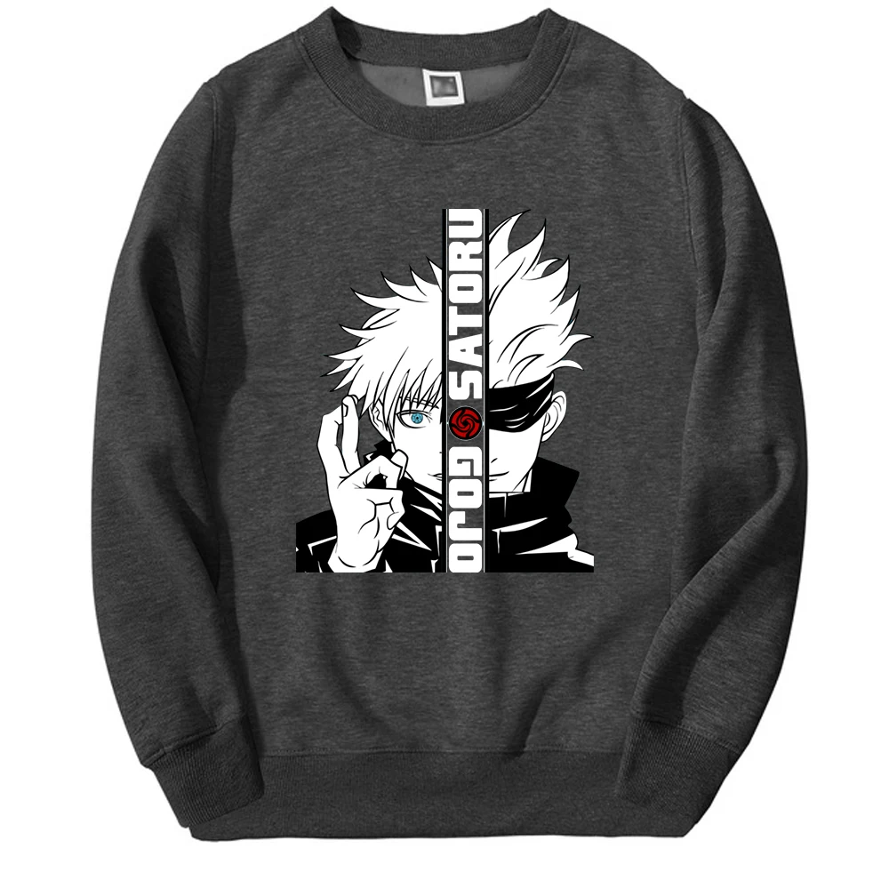 Jujutsu Kaisen Anime Mens Hoodies Sweatshirts Gojo Satoru Manga Graphic Pullover Fashion Harajuku Fleece Streetwear Sudaderas