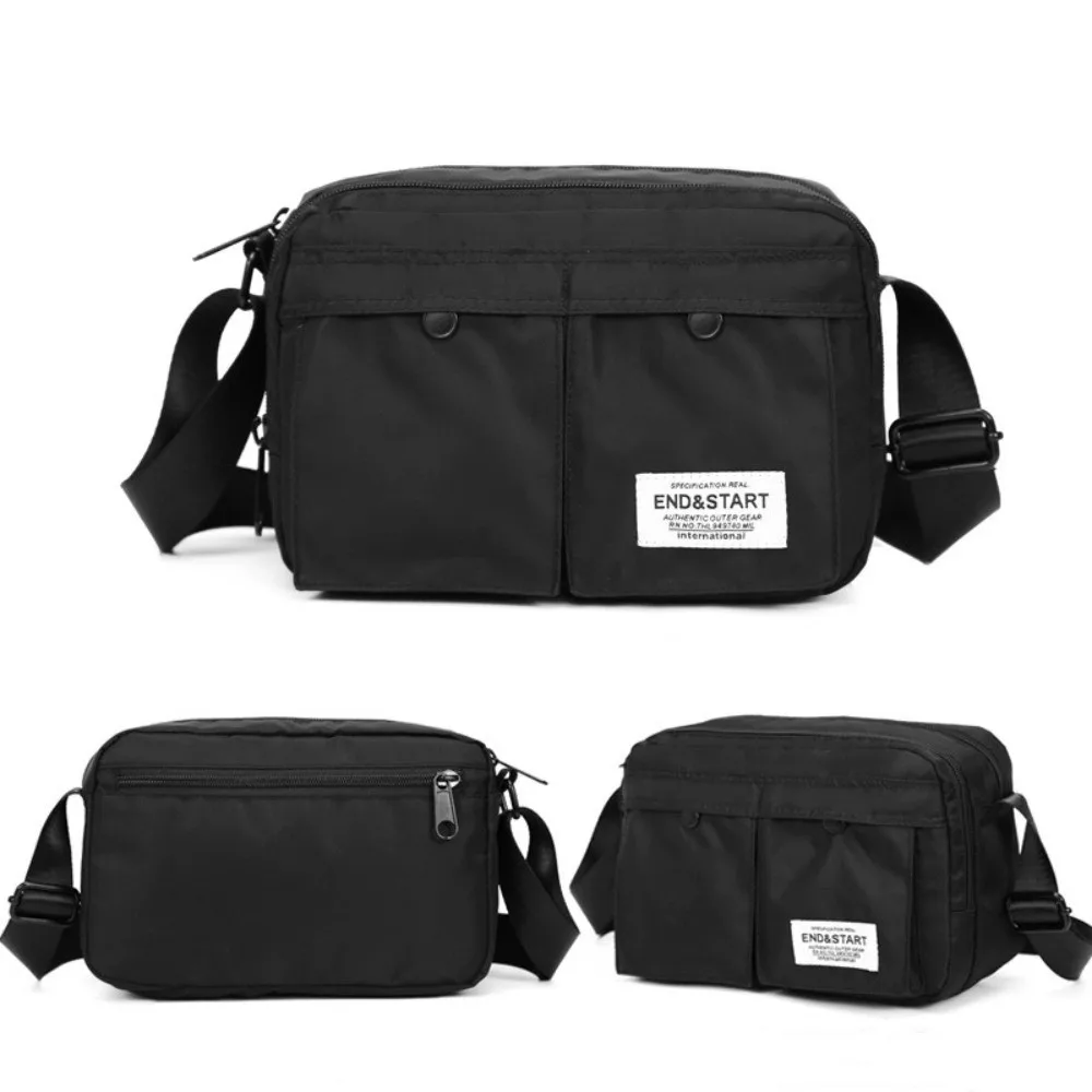 Satchel Japanese Style Men Crossbody Bag Casual Zip Closure Male Shoulder Pouch Trendy Simple Design School Sling bag Travel