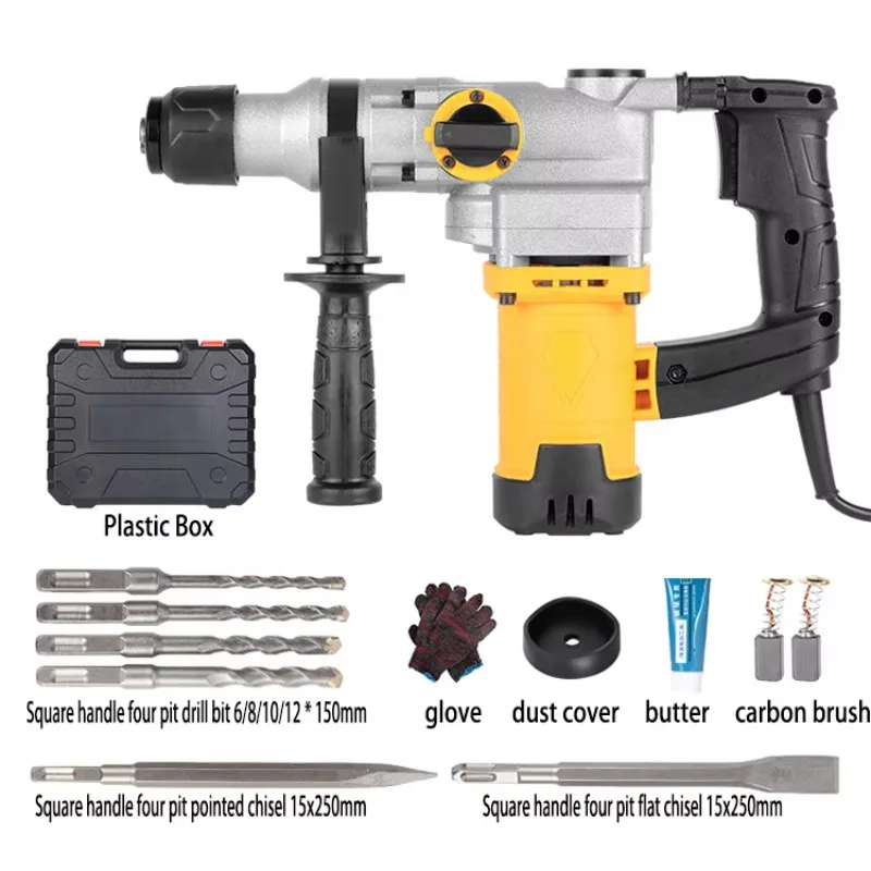 Martello rotante senza fili Avvitatore a percussione Batteria Utensile elettrico Kit trapano Martello rotante elettrico