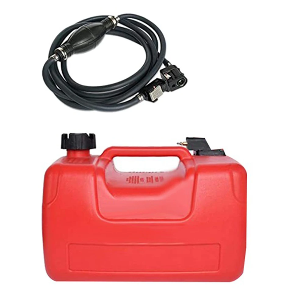 

12L Fuel Tank Oil Box Marine Container W/Connector Anti Static Corrosion Resistant Gas Outboard Accessories Boat