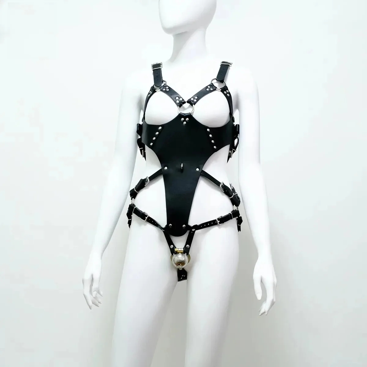 كامل الجسم عبودية ضبط النفس الأشرطة BDSM الجلود حزام العفة منتجات الكبار ألعاب الجنس الغريبة سيسي قابل للتعديل Straps18 +