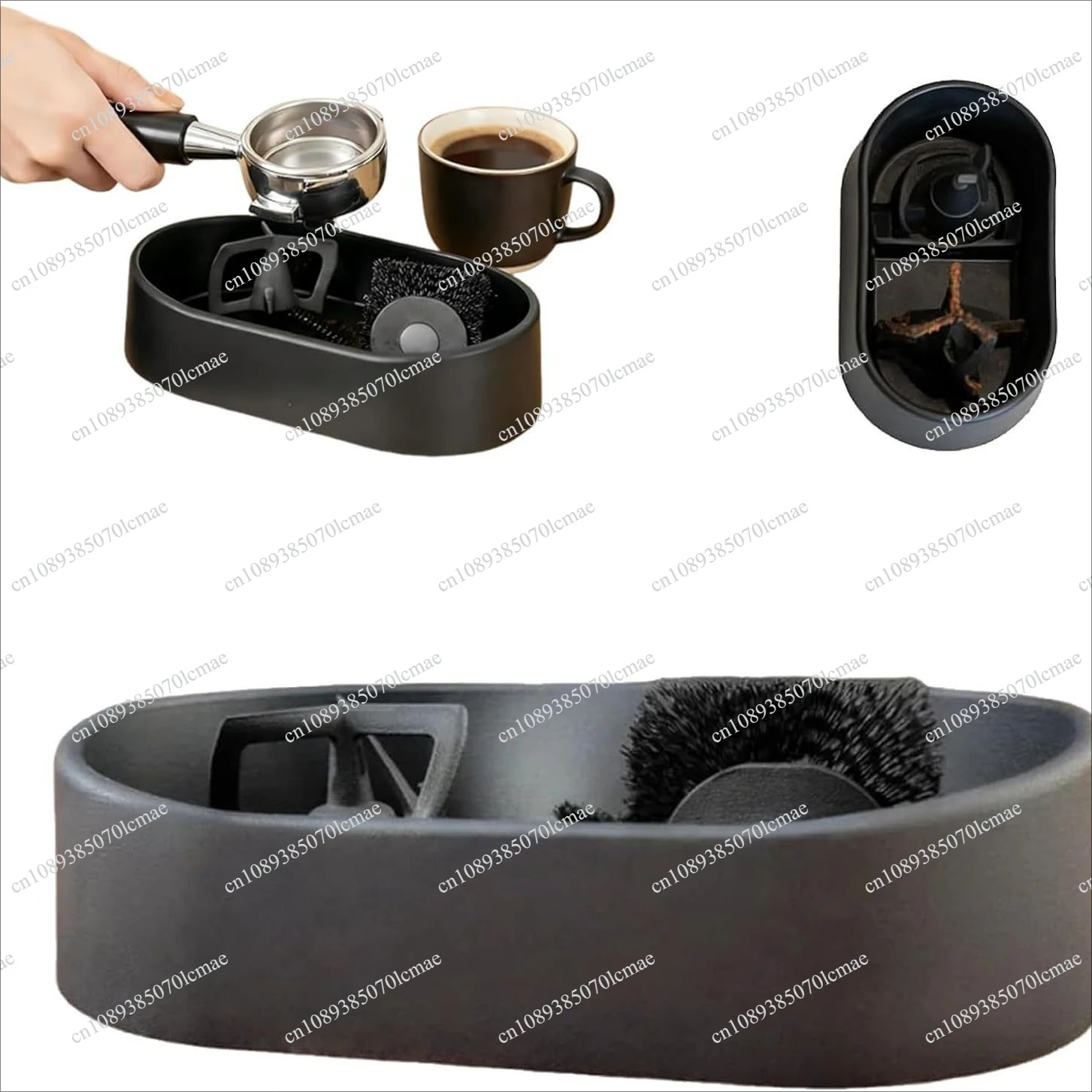 Coffee handle cleaning set storage