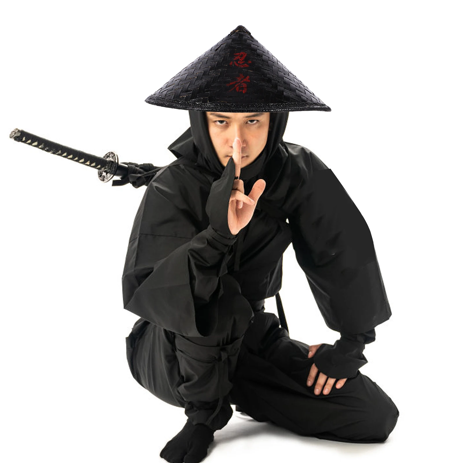 Cosplay Ninja Hat Japanese Men Asian Conical Hats Bamboo Samurai Vietnamese Japanese-Style Cone Decorative Accessories Man Straw