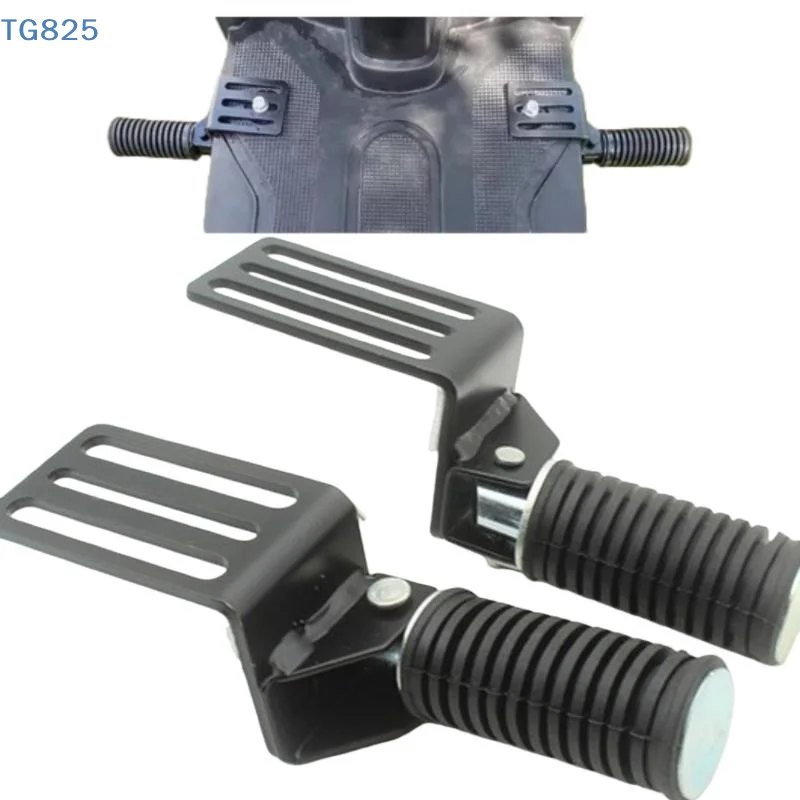 【AN】2Pcs Front Footrest Comfortable Street Cruise Pedals Foldable Metal Motorcycle Foot Pegs Electric Bicycle DIY Accessories view 2