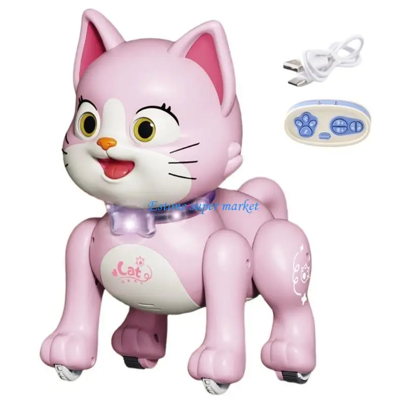 Jouet électrique pour animaux compagnie 090B, pour tout-petits, apprentissage rampant, télécommande, chien, avec lumière pour