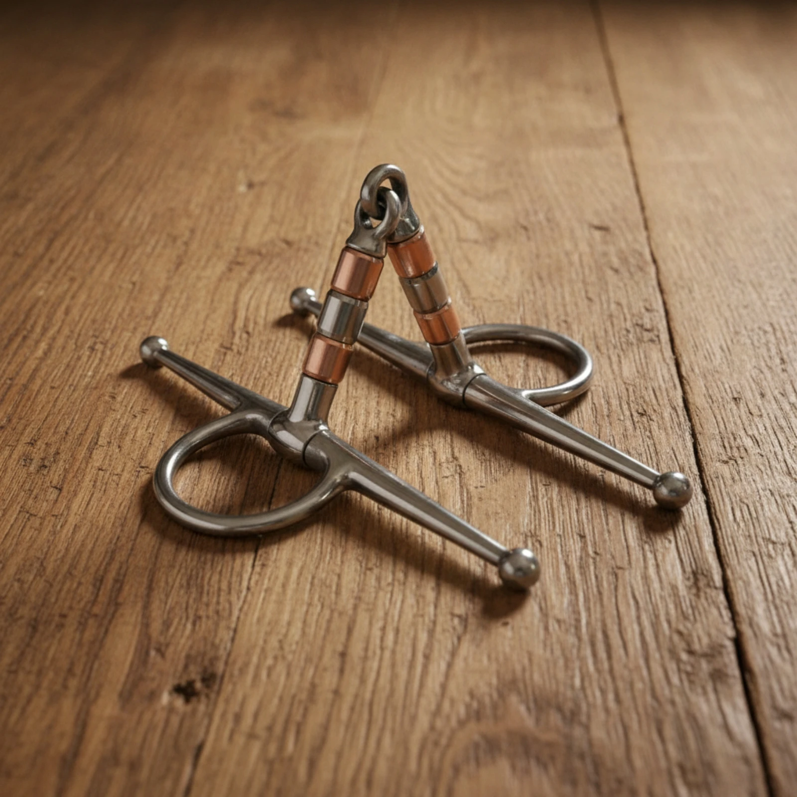 Horse Bit with Copper Rollers Polished Jointed Snaffle Riding Bit Inox Stainless for Training Arena