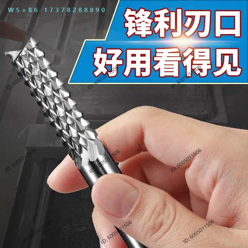 4/6 Extended PCB Corn Milling Cutter Open Coarse  Fiber Epoxy Board  Steel Alloy Engraving  Rough Leather Gong Knife