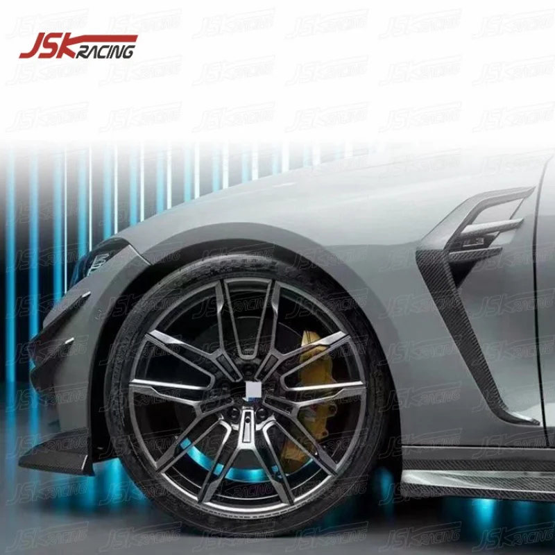 

Высококачественные вентиляционные отверстия из сухого карбона для передних крыльев BMW 3 серии G80 M3 2021-2023 годов, гоночные накладки на боковые вентиляционные отверстия, замена.