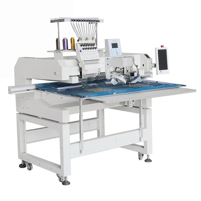 Computer automatic double disc embroidery point drilling machine