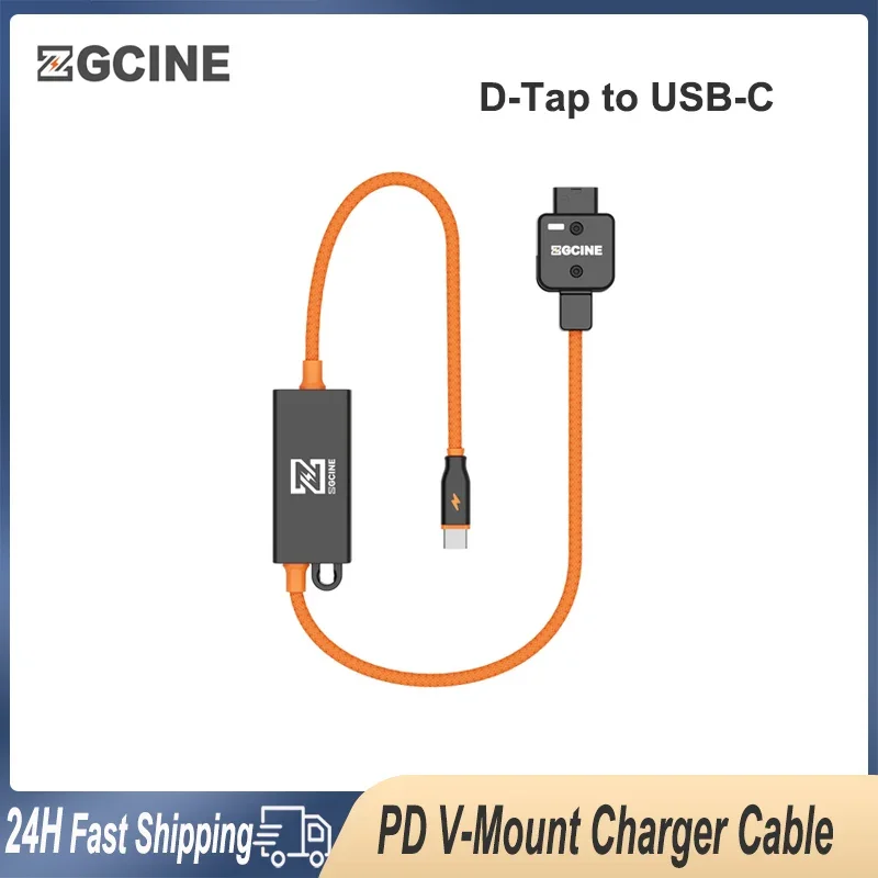 

ZGCINE DT-PD 20 D-Tap to USB-C PD 2-Way V-Mount Charger Cable for V-Mount Battery Cameras Phones