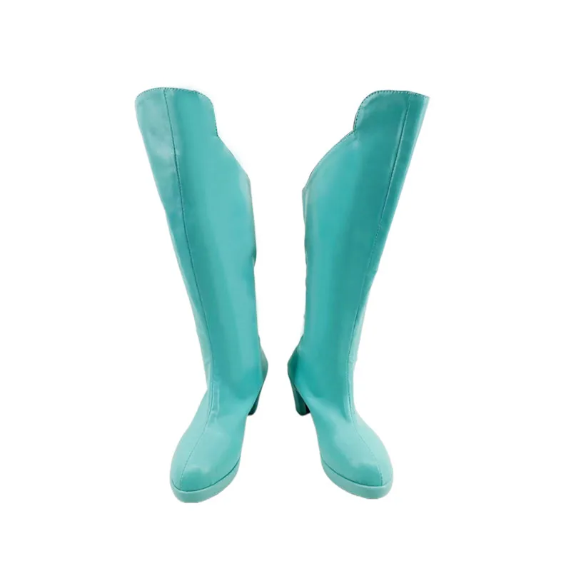 Winxclub Tecna Cosplay Kostuum Schoenen Lichtgroen Handgemaakte Kunstleren Laarzen Voor Kerstmis Halloween Party