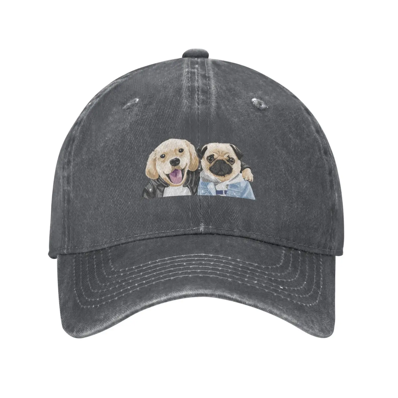 

Friendship with Cartoon Dog Baseball Cap for Men Women Vintage Trucker Denim Hat Washed Cotton Fashion Cap Unisex