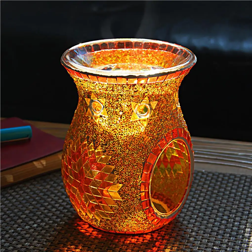 Aroma Wax Burner Bright Glass Oil Burner Fragrance Diffuser Melt Holder
