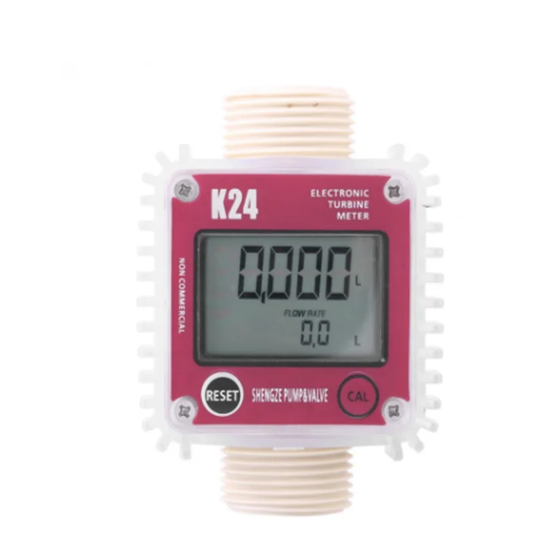 

K24 Digital Turbine Flow Meter Chemical Diesel Kerosene Oil Fuel Flowmeter Gauge Liquid Water Flow Measure Tools Tester