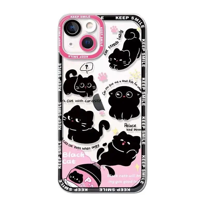 Black Cat Phone Case For VIVO V40 V30E V29E V27E V25E V21E V23E V25 V27 Pro V21 V23 V20 SE Y20 Y11 Y36 Y12 Y20i Y20S Y02 Y03 image 2