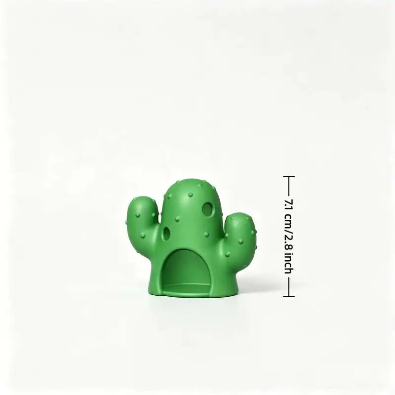 Cactus Shaped Hideout Shelter Small Pet Decor for Hamster Fish Tiny Animal Cage Landscape Ornament