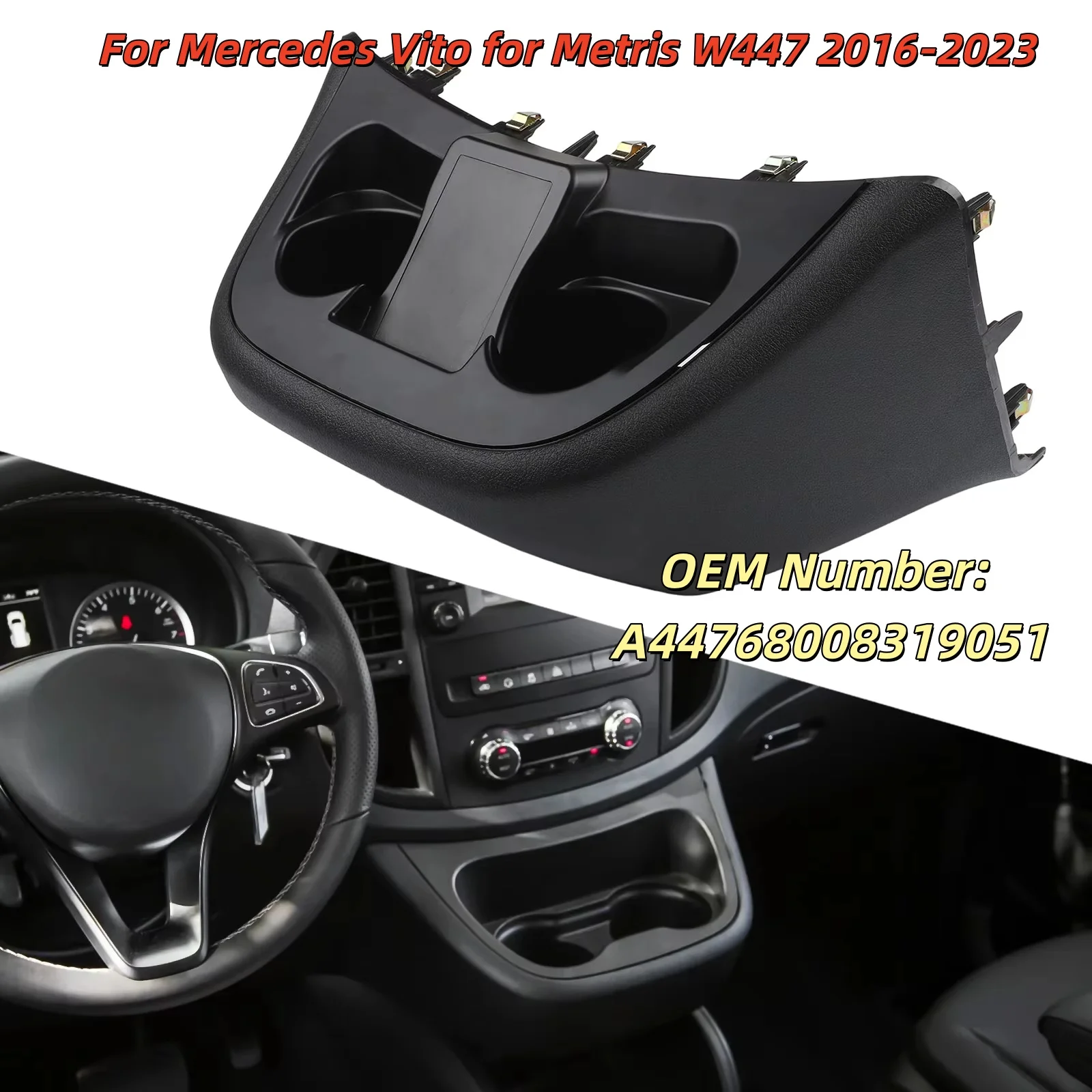 

Центральная панель подстаканника управления автомобиля A44768008319051 для Mercedes Vito для Metris W447 2016-2023, детали интерьера
