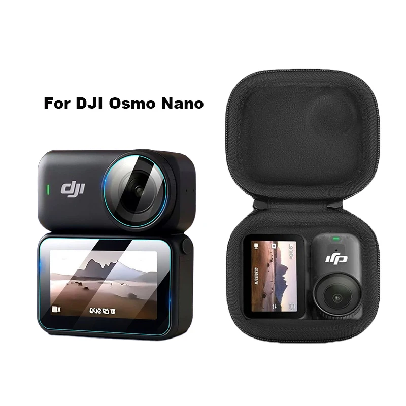 Screen Protector for DJI Osmo Nano Ultra-Clear Camera Lens Screen Protector Film Storage Bag Mini Case Accessories Set