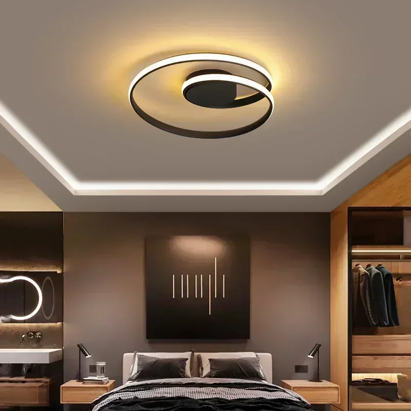 Plafonnier LED au design moderne, luminaire décoratif d'intérieur, idéal pour un salon, une salle à manger, un bureau, une chambre à coucher ou un couloir