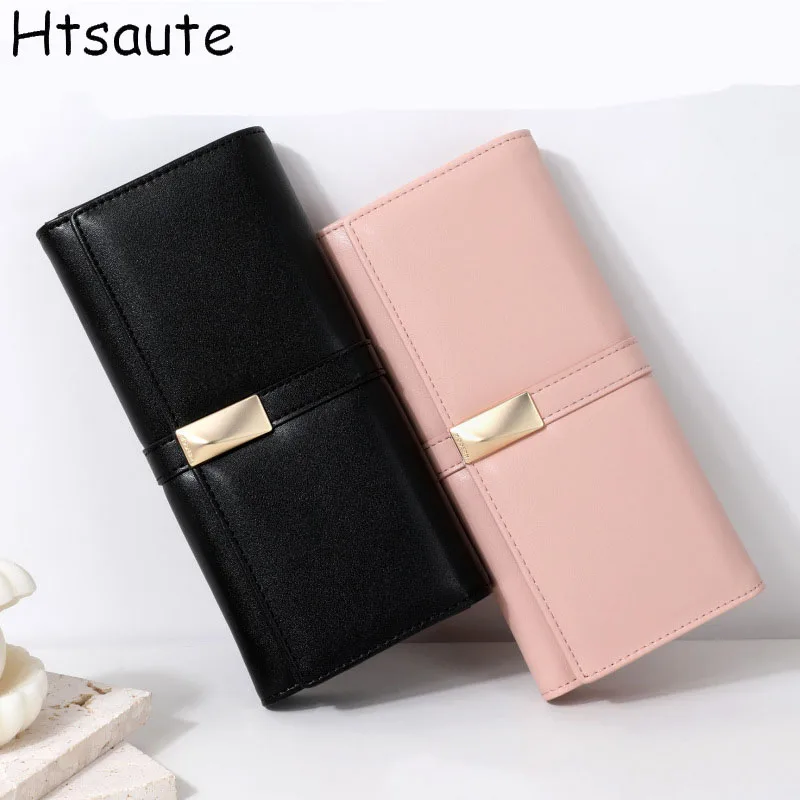 

Solid Color Pattern Zipper Wallet Soft PU Leather Coin Purse Women Men Large Capacity Bag Keychain Clutch Bag Money Pouch Holder