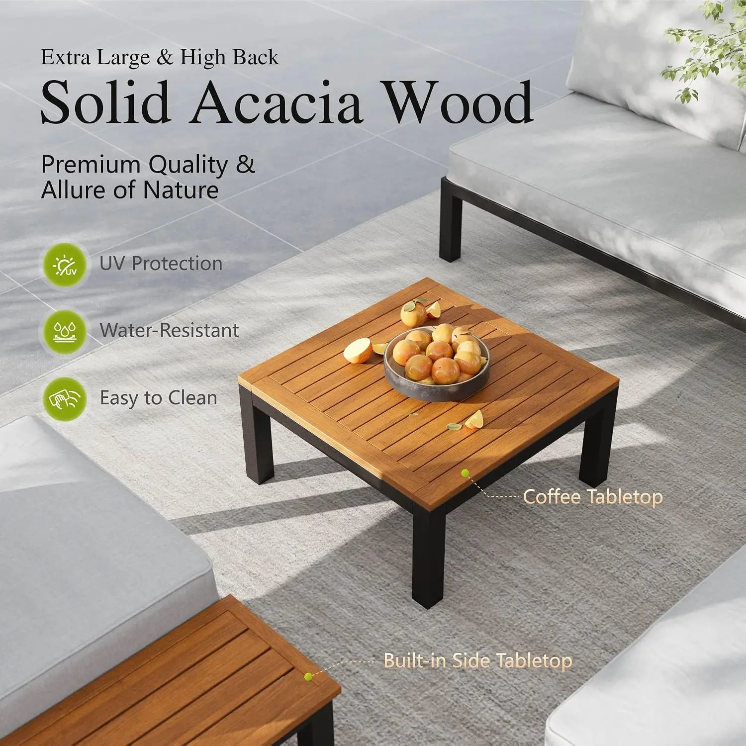 2-Seat Metal Outdoor Loveseat, Sectional Sofa Design, Gray, Customized