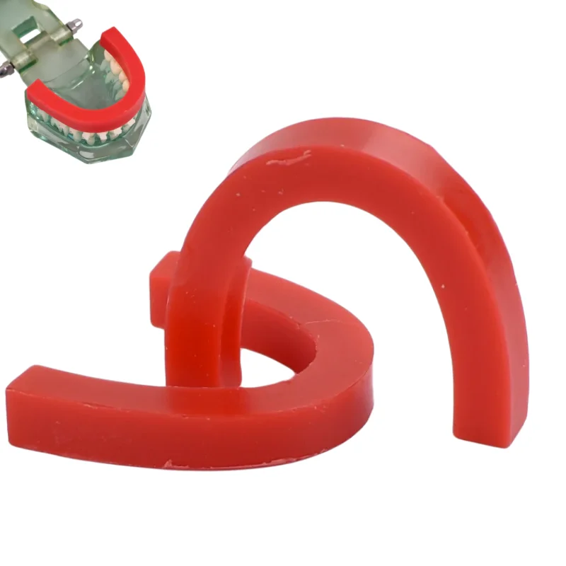 Cera dental de base en forma de U, cera para placa base dental, bloque de occlusión para moldear dentaduras, cera para arreglos de dentaduras de arco completo