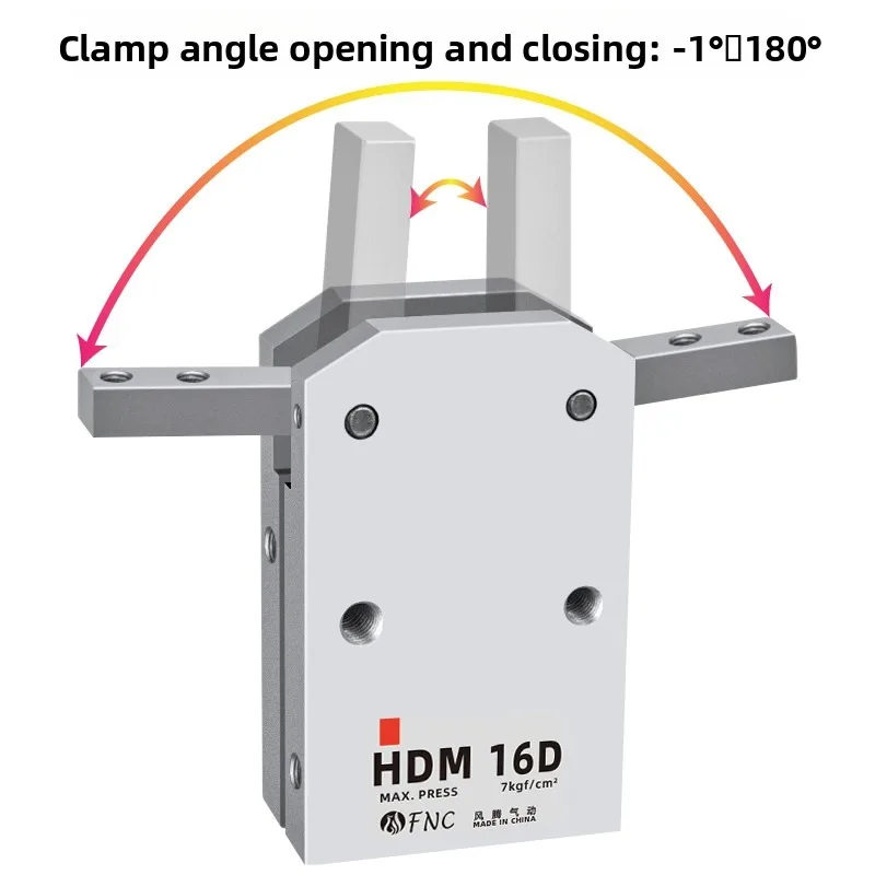 Finger cylinder 180-degree manipulator gripper air claw non-standard gripper with magnet