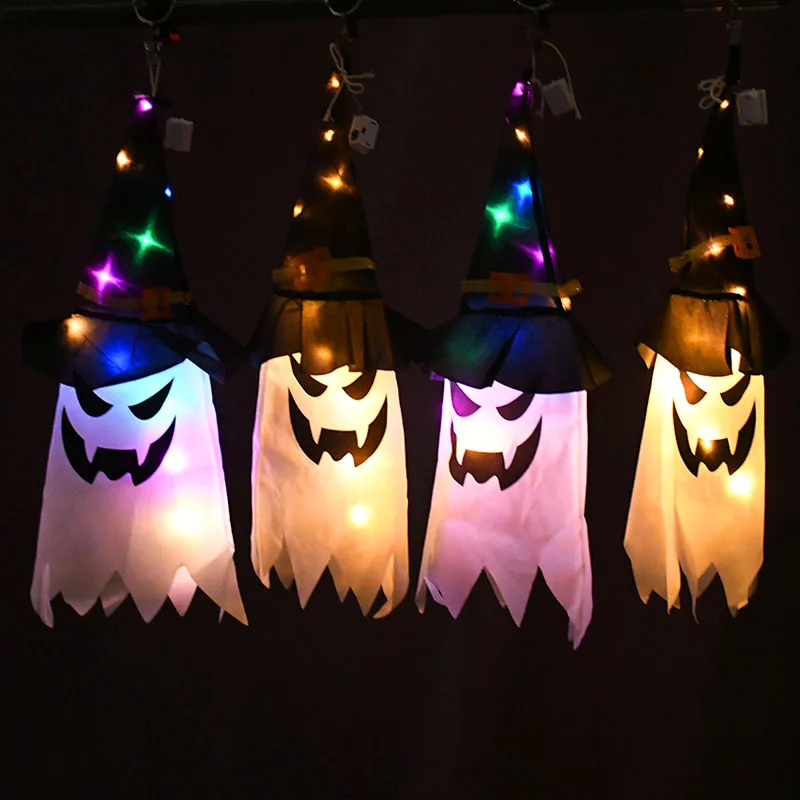 Halloween-Leuchtende Geister-Hängefahnen, Innendekoration, leuchten im Dunkeln, Laterne, Partyzubehör, für Zuhause, draußen, Hof, Anhänger – Detail 2