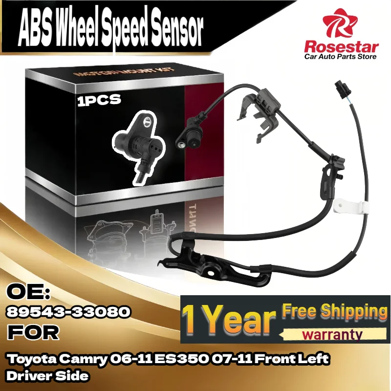 

Auto ABS Wheel Speed Sensor 89543-33080 for Toyota Camry 2006-2011 Lexus ES350 2007-2011 Front Left Driver Side