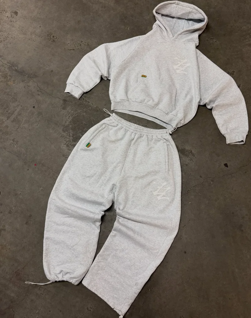 

2025 Y2k Hip Hop Street Men Clothing Embroidered Pocket Zipper Design Retro Set Trendy Harajuku Fashion Oversized Sports Set