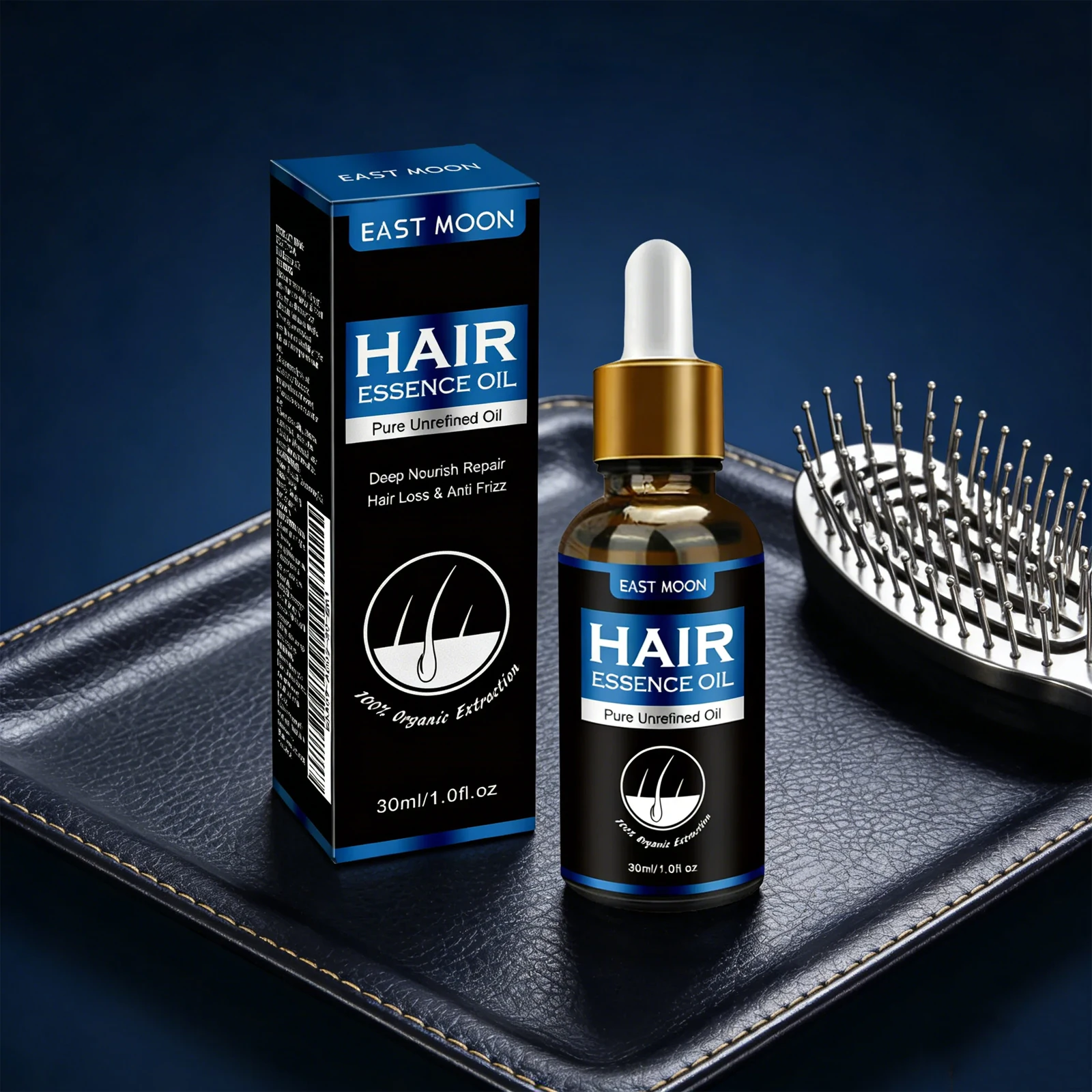

East Moon 30ml Men Hair Essence Strengthens Hair Roots Nourishes Moisturizes Scalp Fast-Absorbing, Promotes Thicker