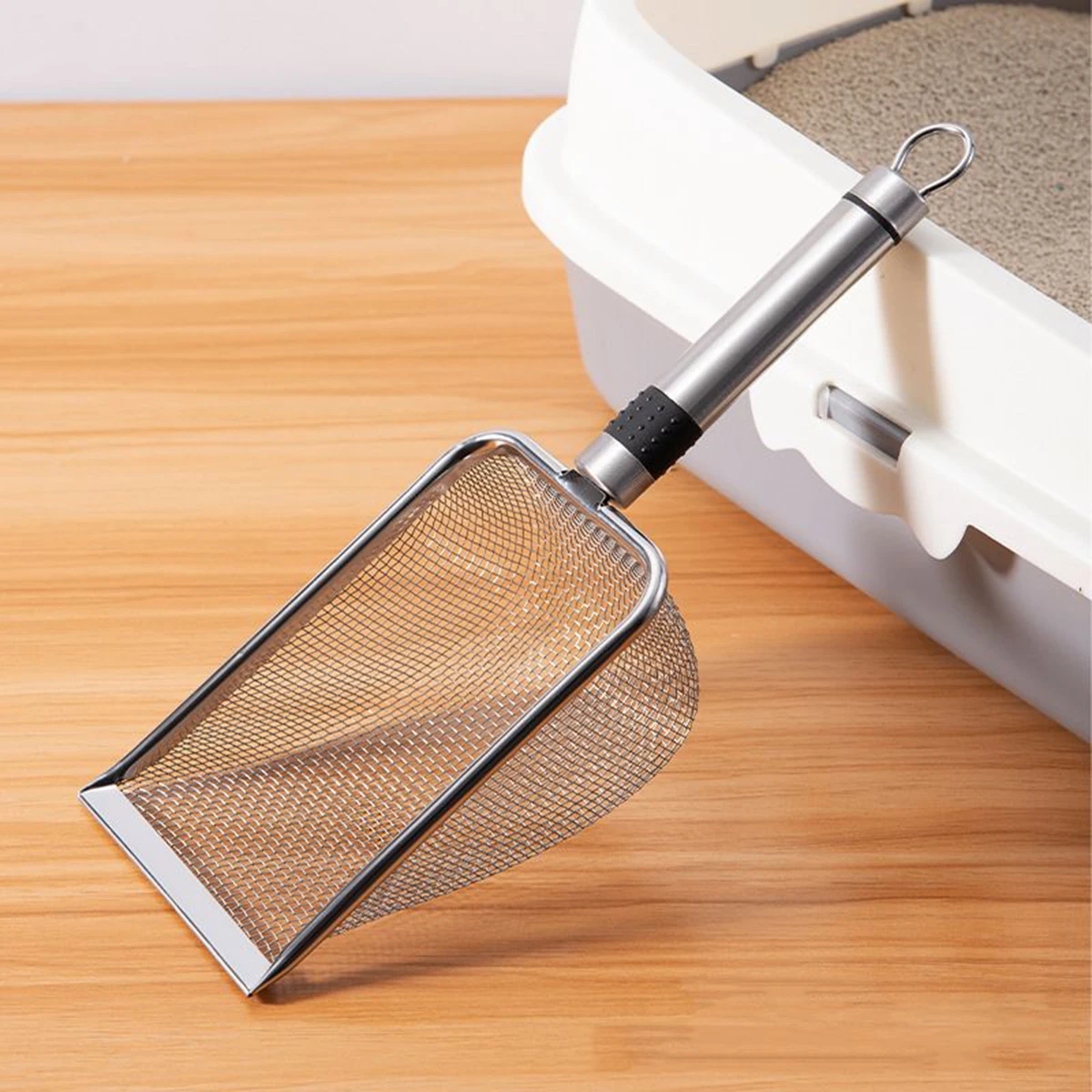 

Small Hole Cat Litter Shovel Stainless Steel Cat Litter Shovel Fine Mesh Sand Shovel Kitten Feces Screening Cleaning Mesh