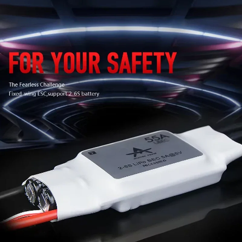 

T-MOTOR at Series Esc at 55a Контроллер скорости 2-6s 5V/5a Rigid Wing Esc Поддержка Benz Выход для RC Rigid Wing Самолет RC Модель