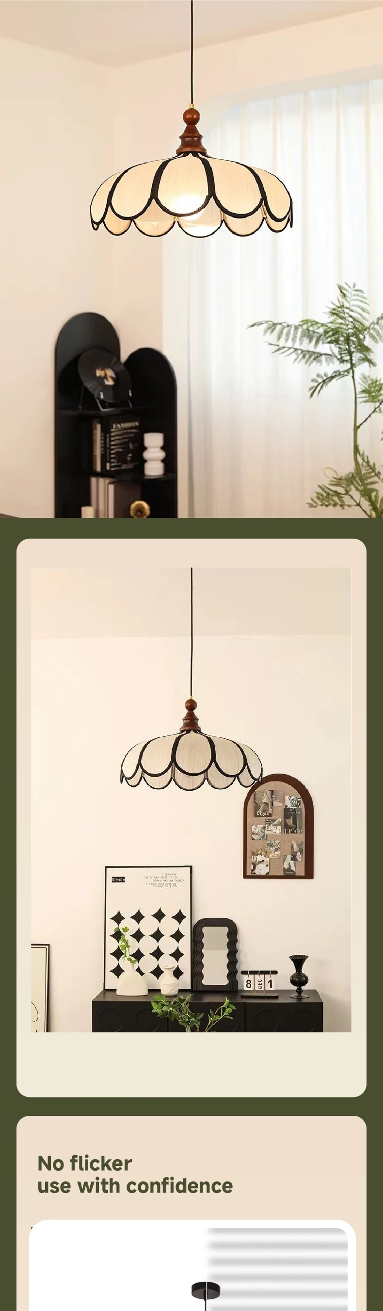 French Retro Abaca Shades E27 LED Pendant Lights Chinese