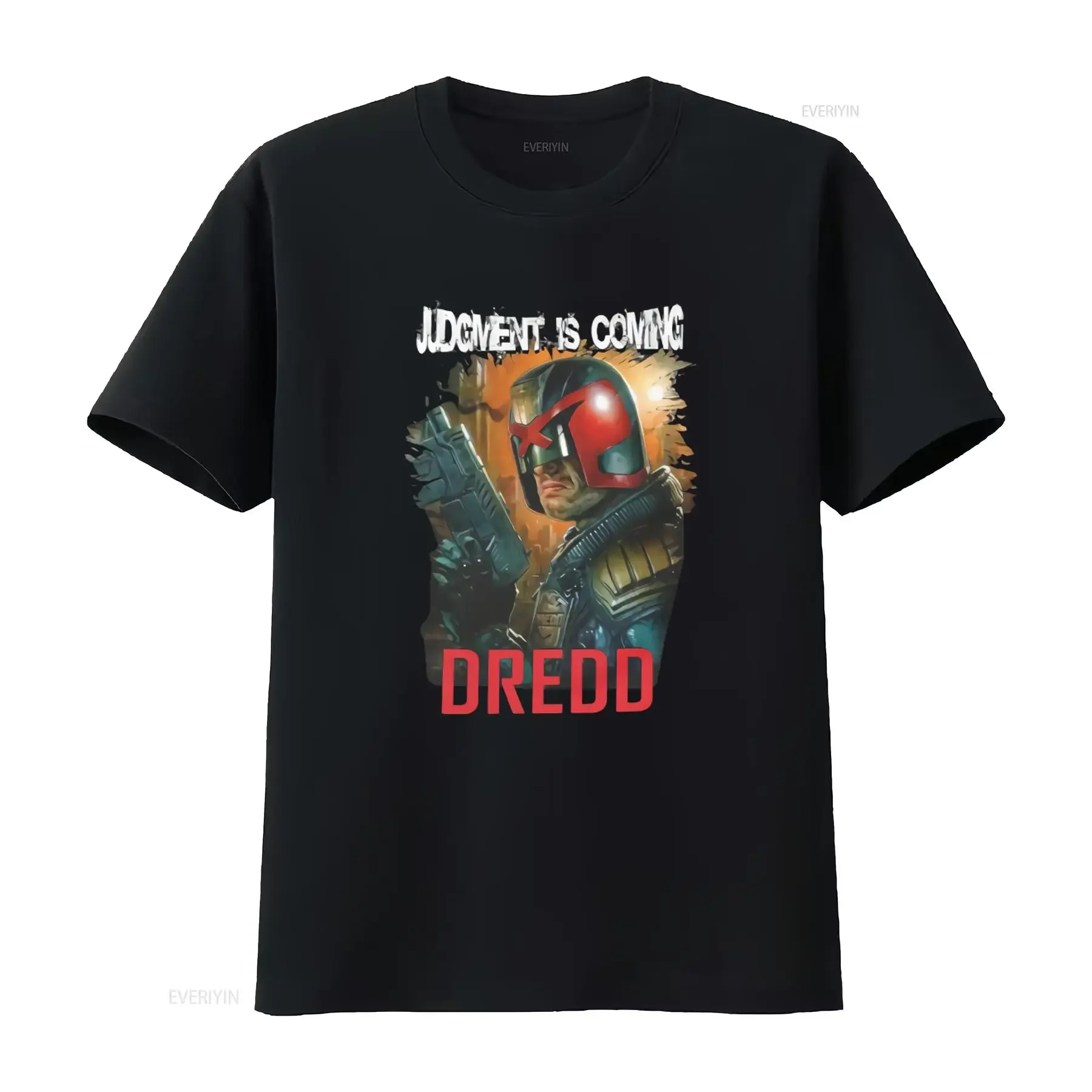 Judge Dredd Judgment is Coming Classic Sci fi Action Movie 2021 T Shirt vintage Washed Top For Everyday Wear designer clothes