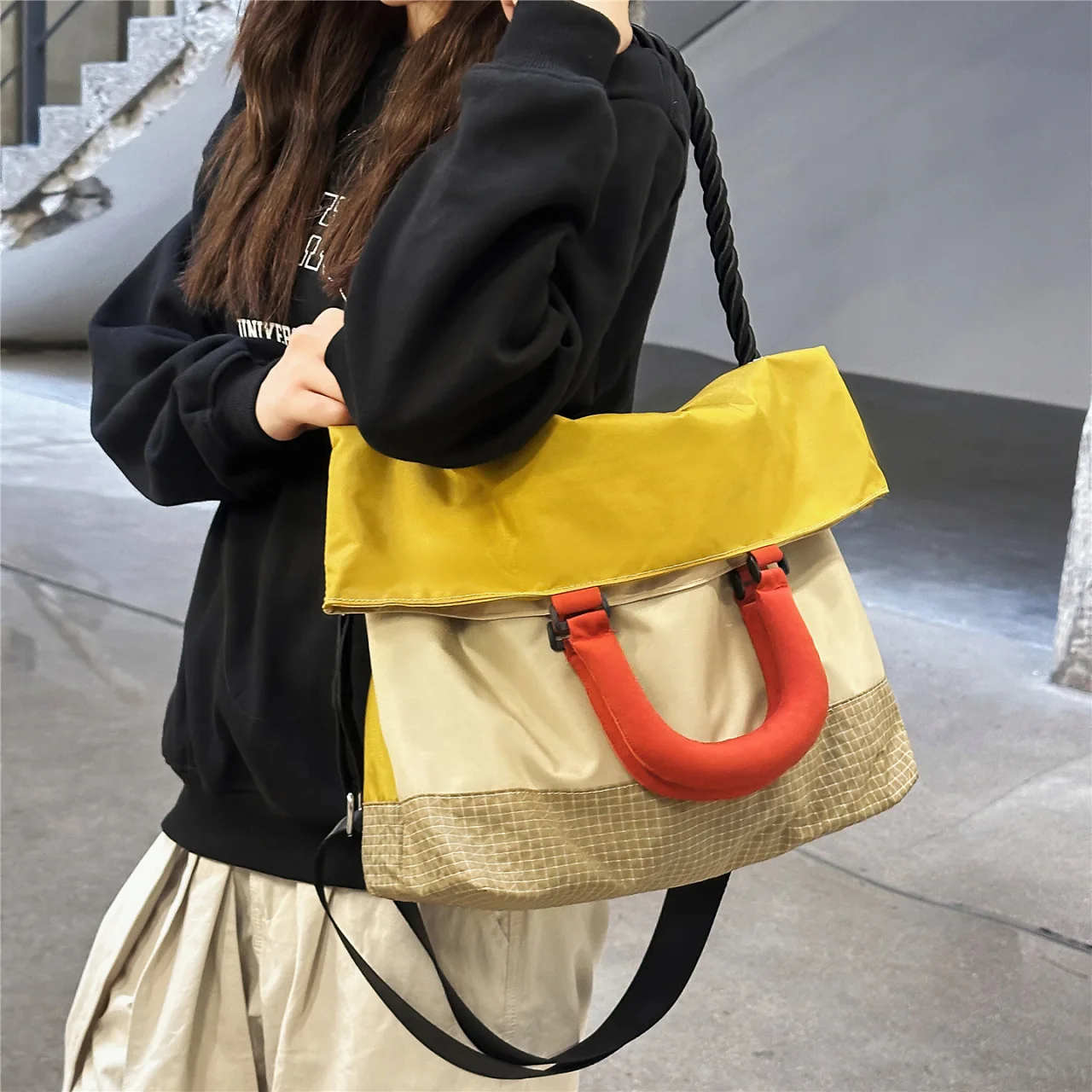 High-Capacity Tote Bag Women Nylon 2026 New Fashion Casual Sport Shoulder Bag Crossbody Bags Unisex