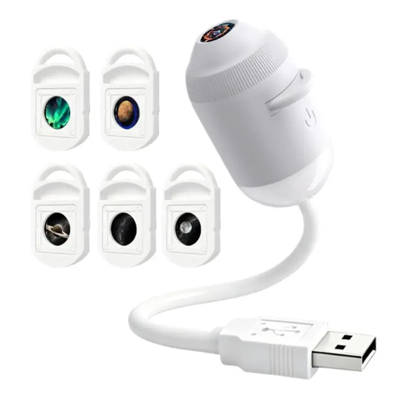 360 Degree Rotating USB Projection Light ABS Star Ceiling Car Decoration