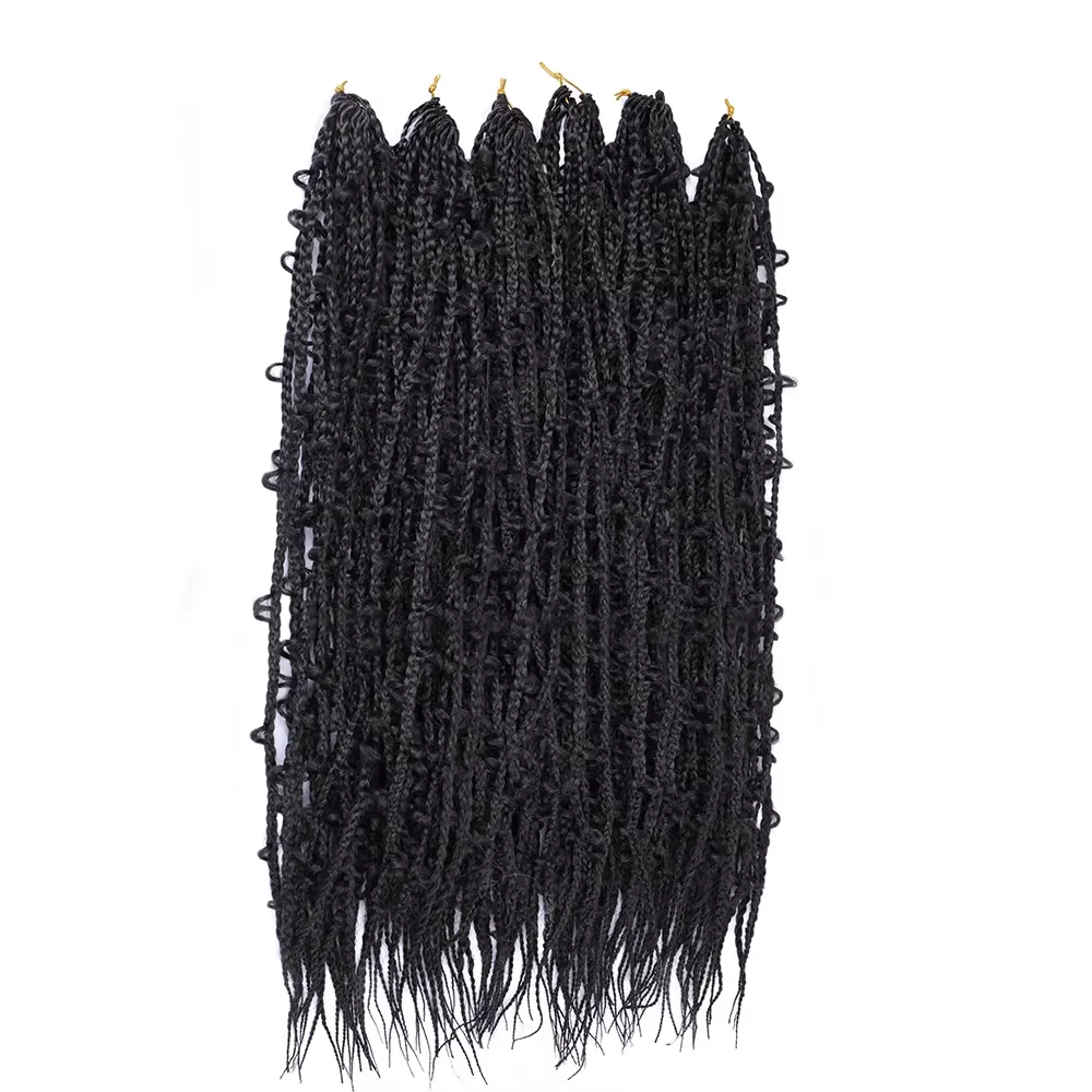 Butterfly Locks Crochet Synthetic Hair Extensions Faux Braids Pre Looped Locks Pre-Twist Braid False By Natural Braids Tresses