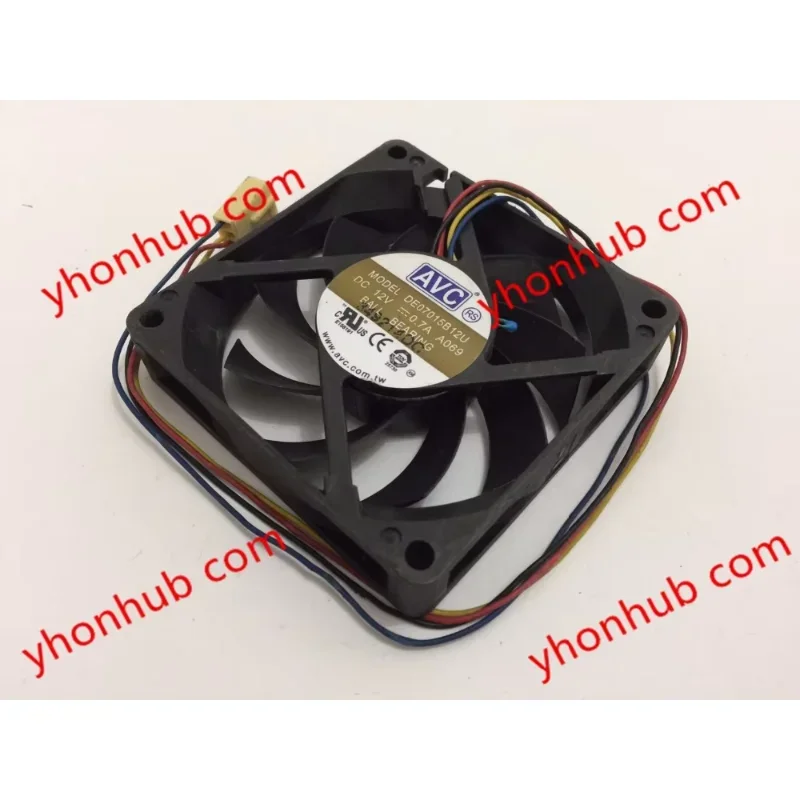 

AVC DE07015B12U A069 DC 12V 0.70A 70x70x15mm Server Cooling Fan