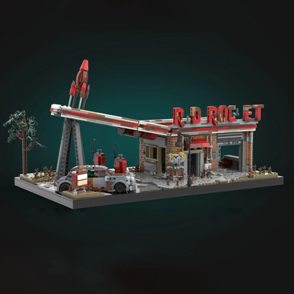 Nuovo 2168PCS City vendita calda Street Scene Moc Fallout 4 Red Rocket Truck Stop modello creativo giocattolo per bambini blocchi di costruzione