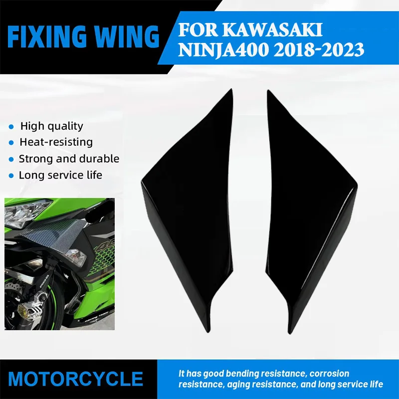 

For Kawasaki Ninja400 Ninja 400 EX400 2018-2023 2019 2020 2021 2022 motorcycle fixed wing spoiler side winglet windshield wing