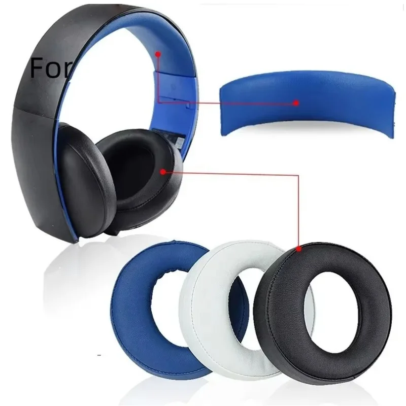 Replacement Ear Pads Covers for Sony PS4 Gold Wireless Headphones, CECHYA-0083, PS3 PS4 7.1 Virtual Surround Stereo Headset Ear