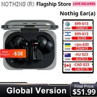 Versión global Nothing Ear (a) Auricular Bluetooth 45dB Cancelación activa de ruido ANC Dinámica 42,5 horas de escucha Diseño de moda